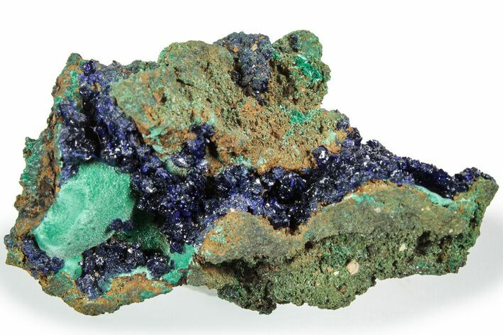 Sparkling Azurite and Malachite Crystal Association - China #217628